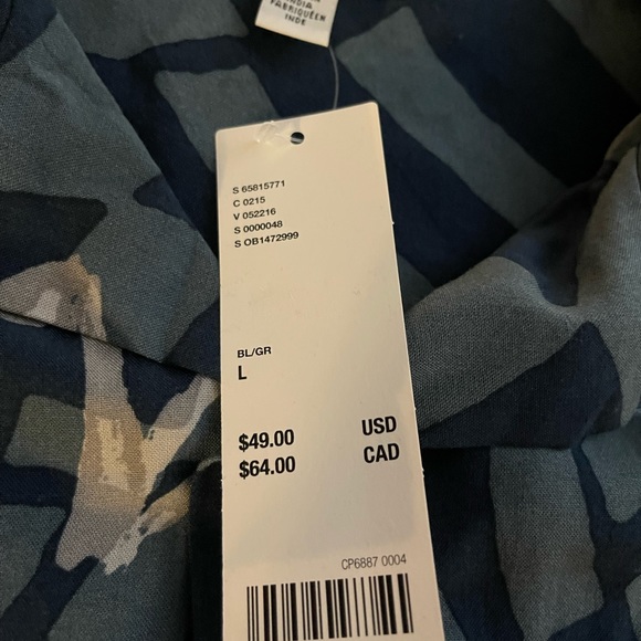 UO Warped Shroom Camp Shirt, Teal, S, M, L, and XL, NWT - Picture 10 of 11